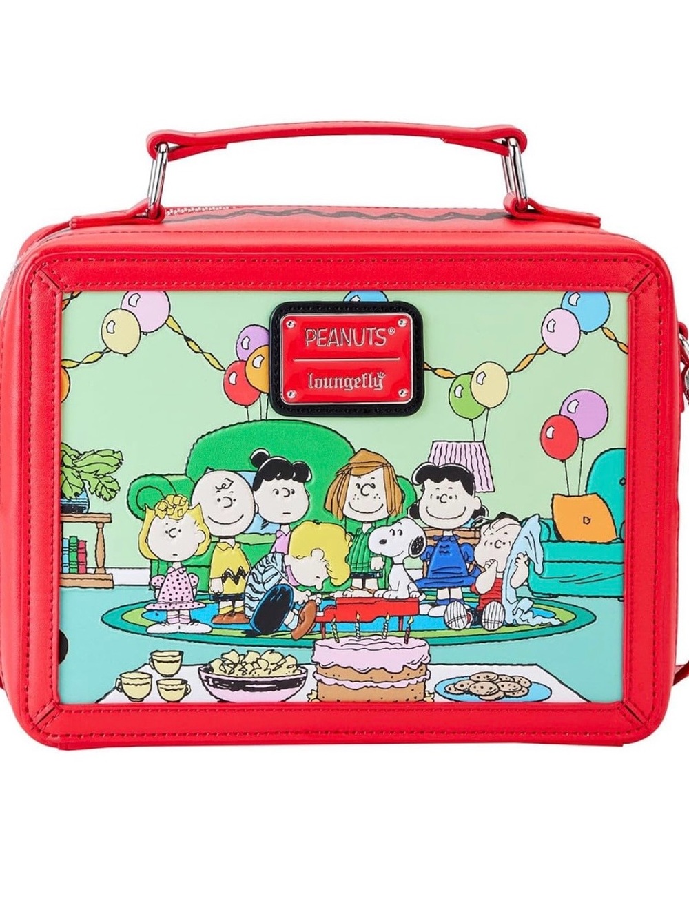Loungefly Peanuts Charlie Brown Lunchbox Crossbody Bag - Picture 3 of 8